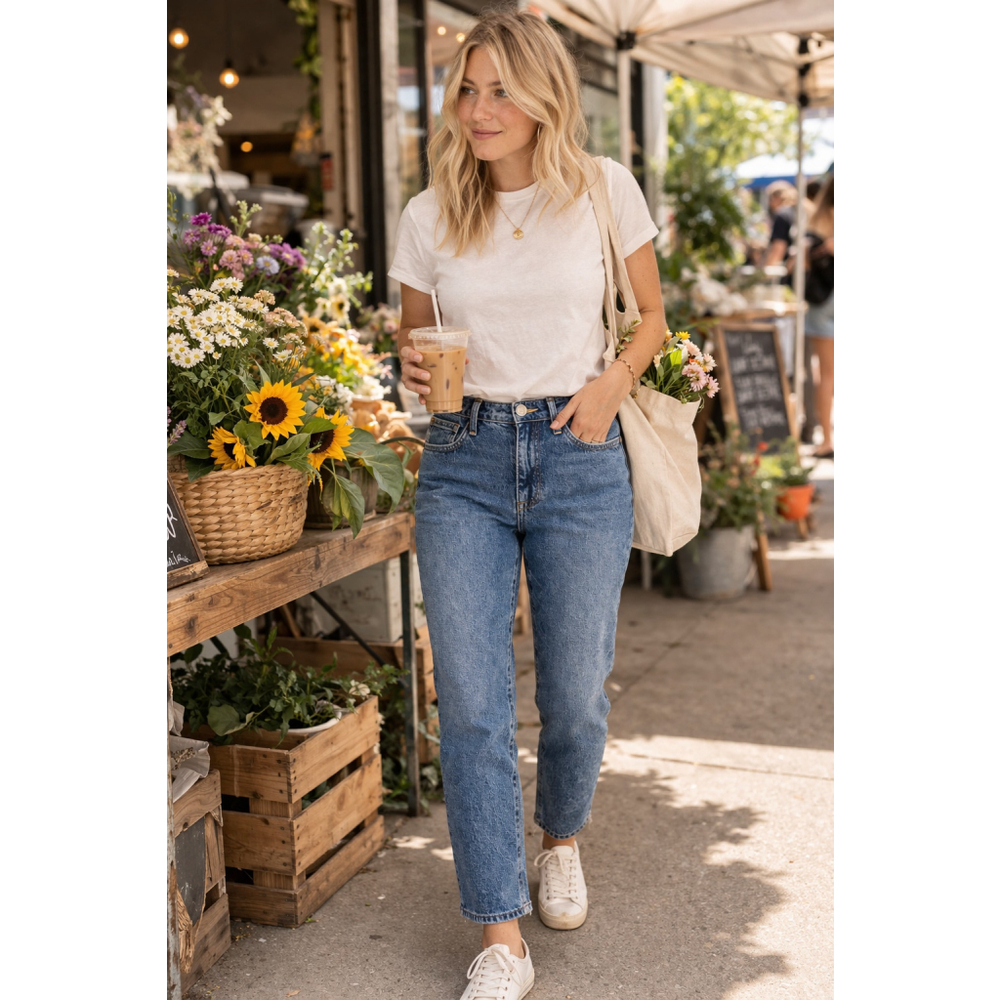 pistola Straight Leg Jeans in Classic Blue